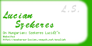 lucian szekeres business card